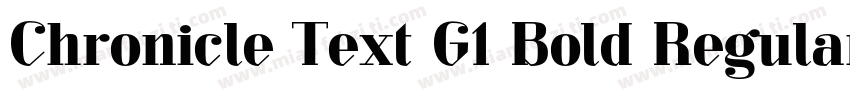 Chronicle Text G1 Bold Regular字体转换